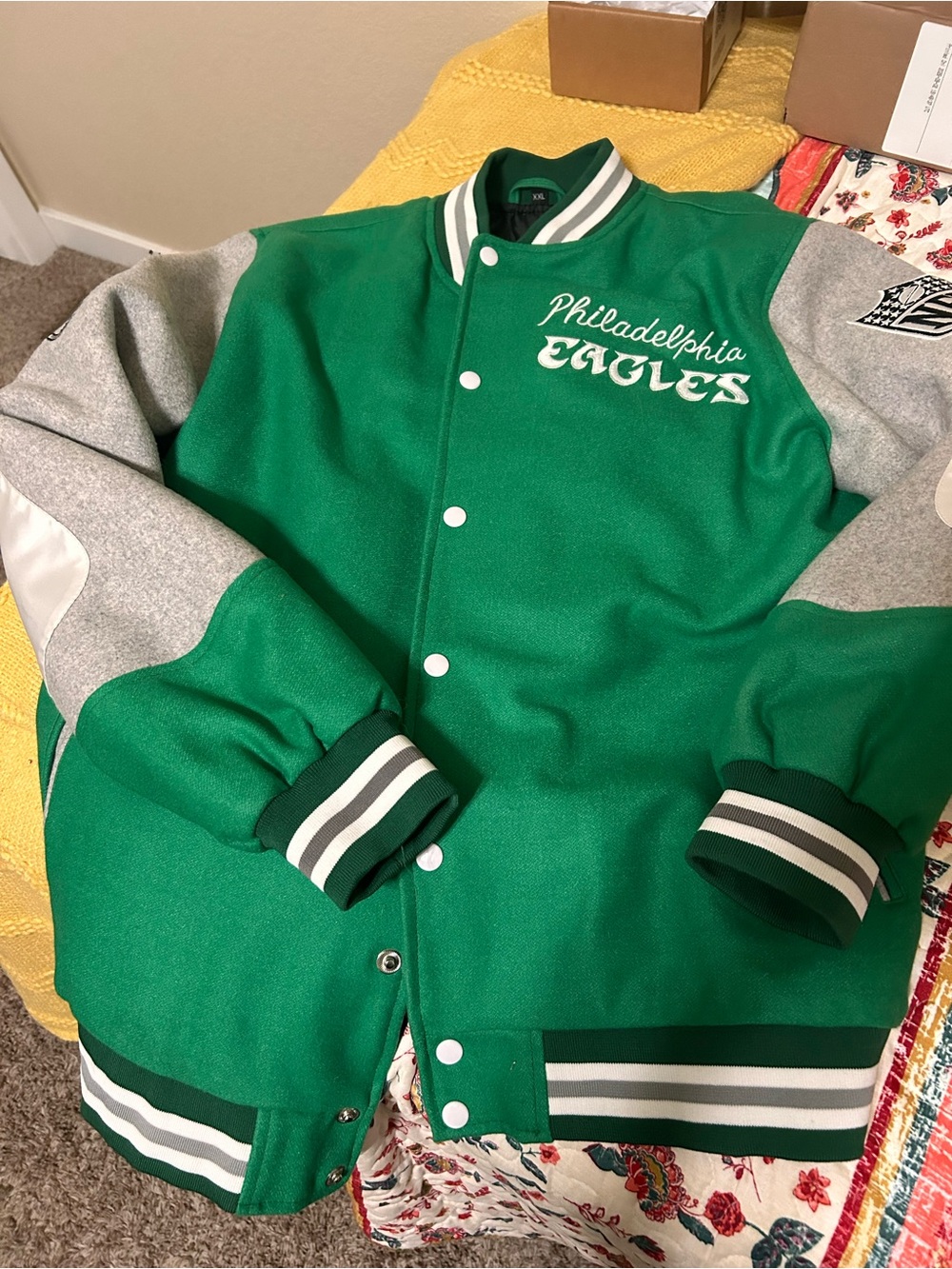 NFL Green & Gray Varsity Jacket
